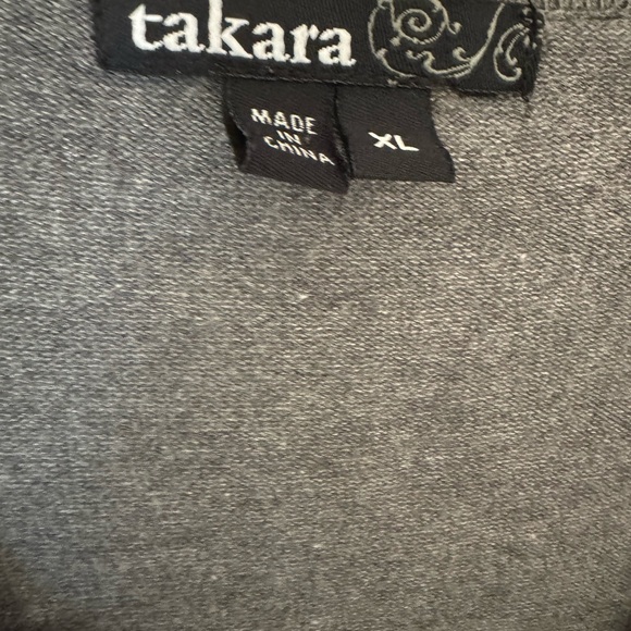 Takara Gray Ruffle Wrap top - Picture 4 of 8